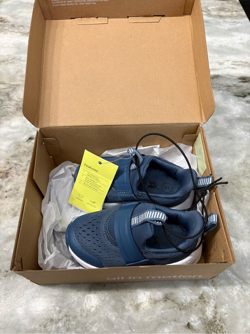 NWT Toddler All In Motion Dillon Slip-On Performance Sneakers Sz 5c Blue Running - Picture 2 of 7